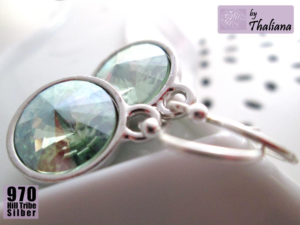 MINZ-MONDLICHT-Ohrringe-schimmernde-Ohrhänger-mint