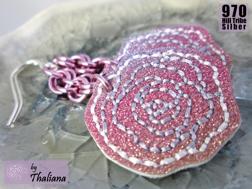 glitzerROSEN-edle-lange-Ohrringe-Rosenohrhänger