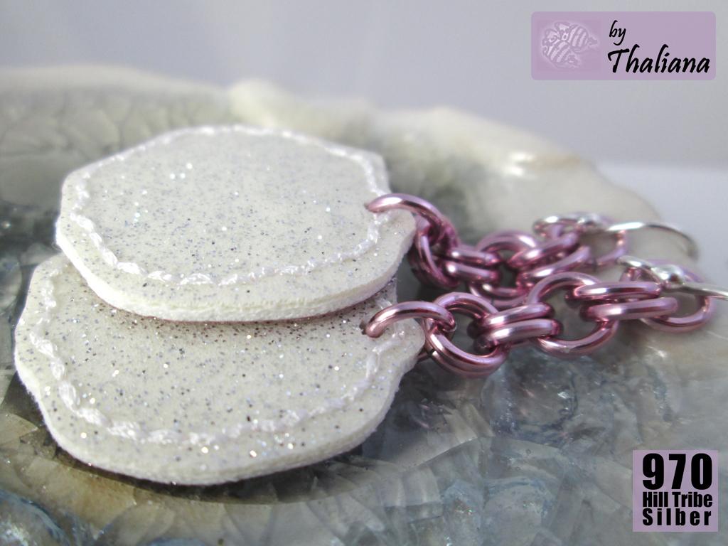 glitzerROSEN edle lange Ohrringe Rosenohrhänger