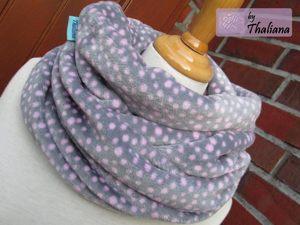 leider letzter PÜNKTCHEN hellgrauer Loop mit Punkten Loopschal