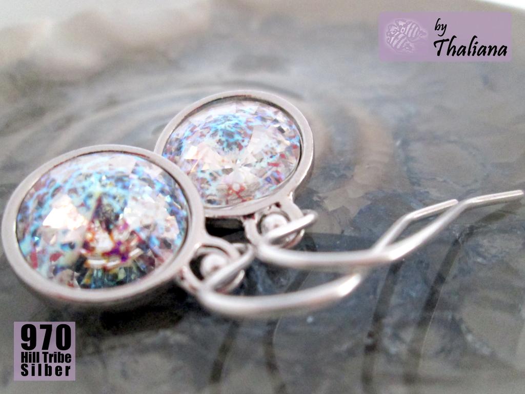 VERWUNSCHENER SPIEGEL Ohrringe Funkeln Silber edel