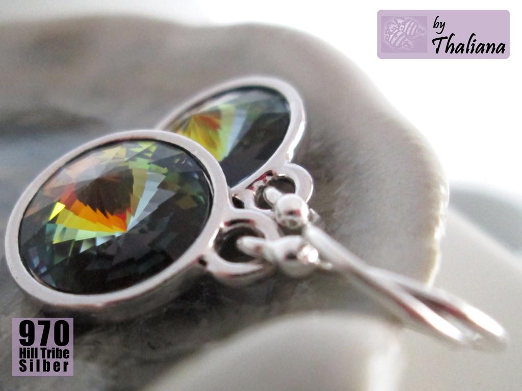 neuer WALDSEE Ohrringe ECHTSILBER neue Farbe