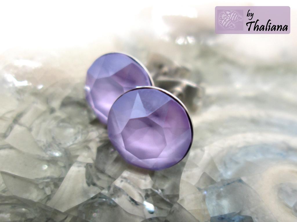 zartlila Ohrstecker LAVENDELEIS edle Stecker lila