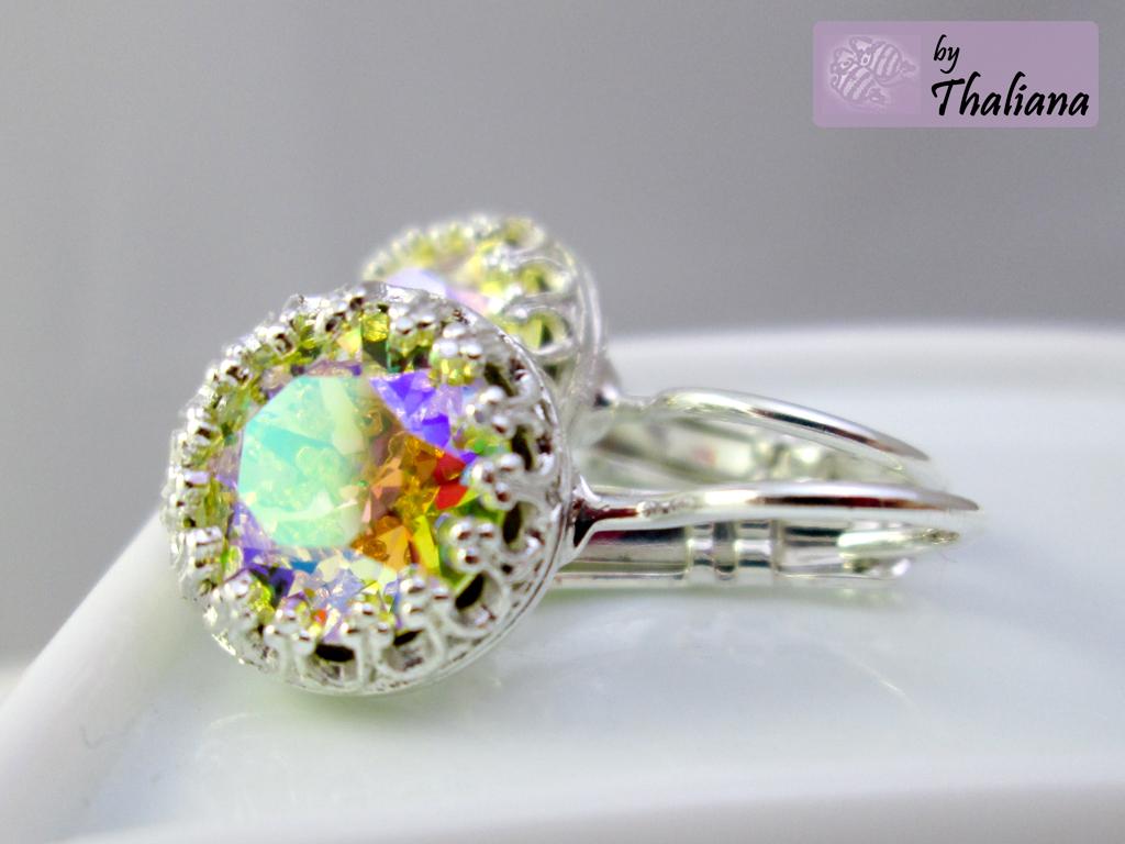 kleine KRONJUWELEN Ohrringe PRINZESSIN hellgelb