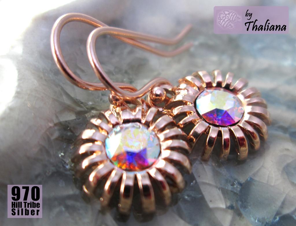 GÄNSEBLÜMCHEN zarte Ohrringe Roségold mit Blüten