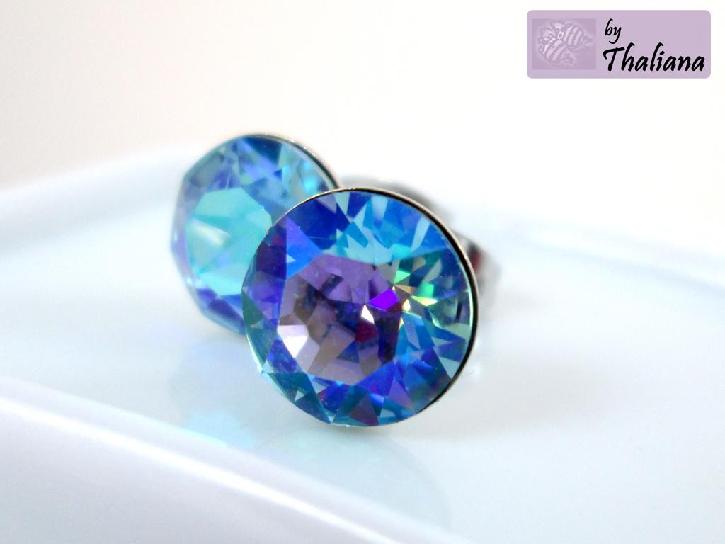 FUNKELWASSER Ohrstecker Funkeln hellblau blau