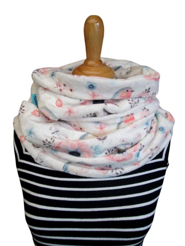 Rotkehlchen extraweicher Schal cremeweiß