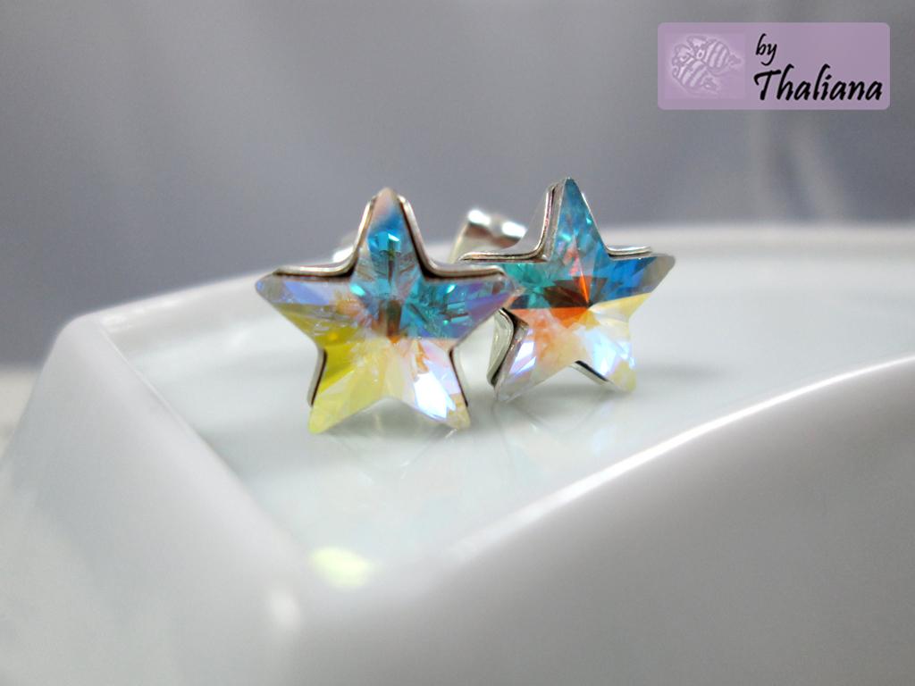 STERNENstaub Glitzer Sternohrstecker Echtsilber