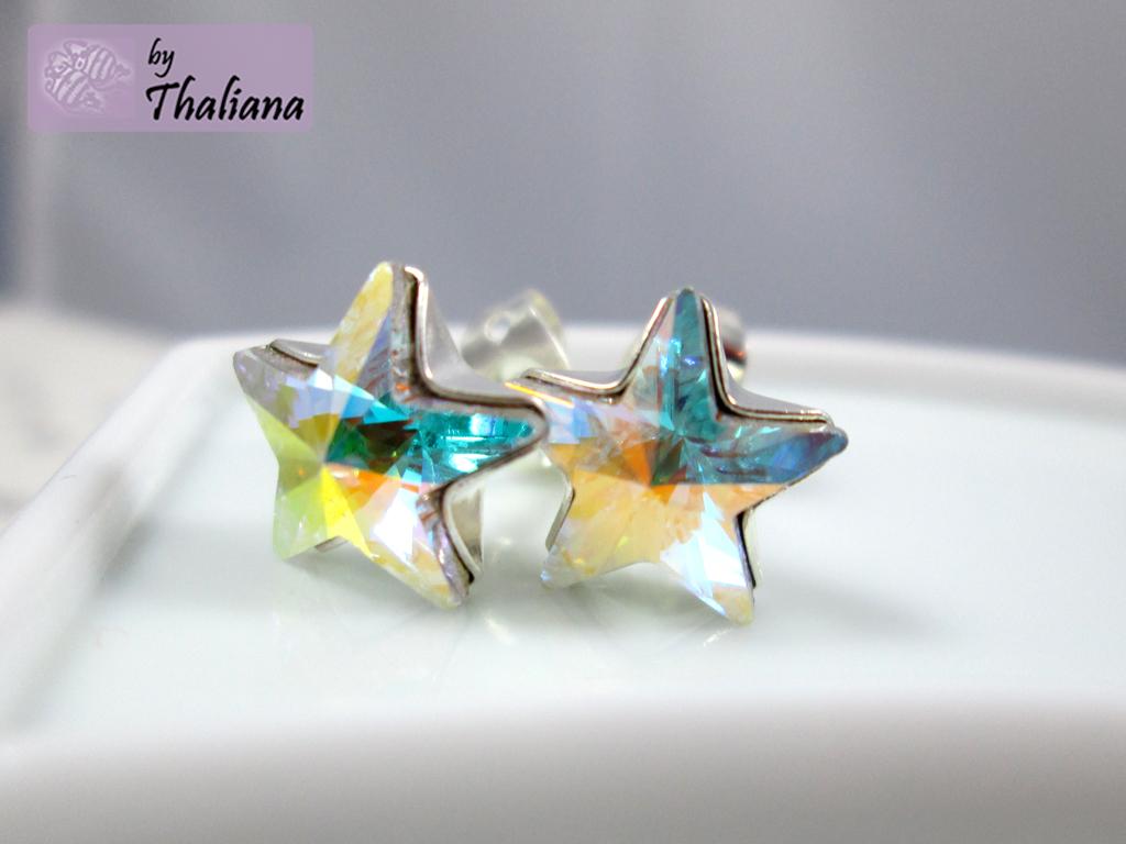 STERNENstaub Glitzer Sternohrstecker Echtsilber