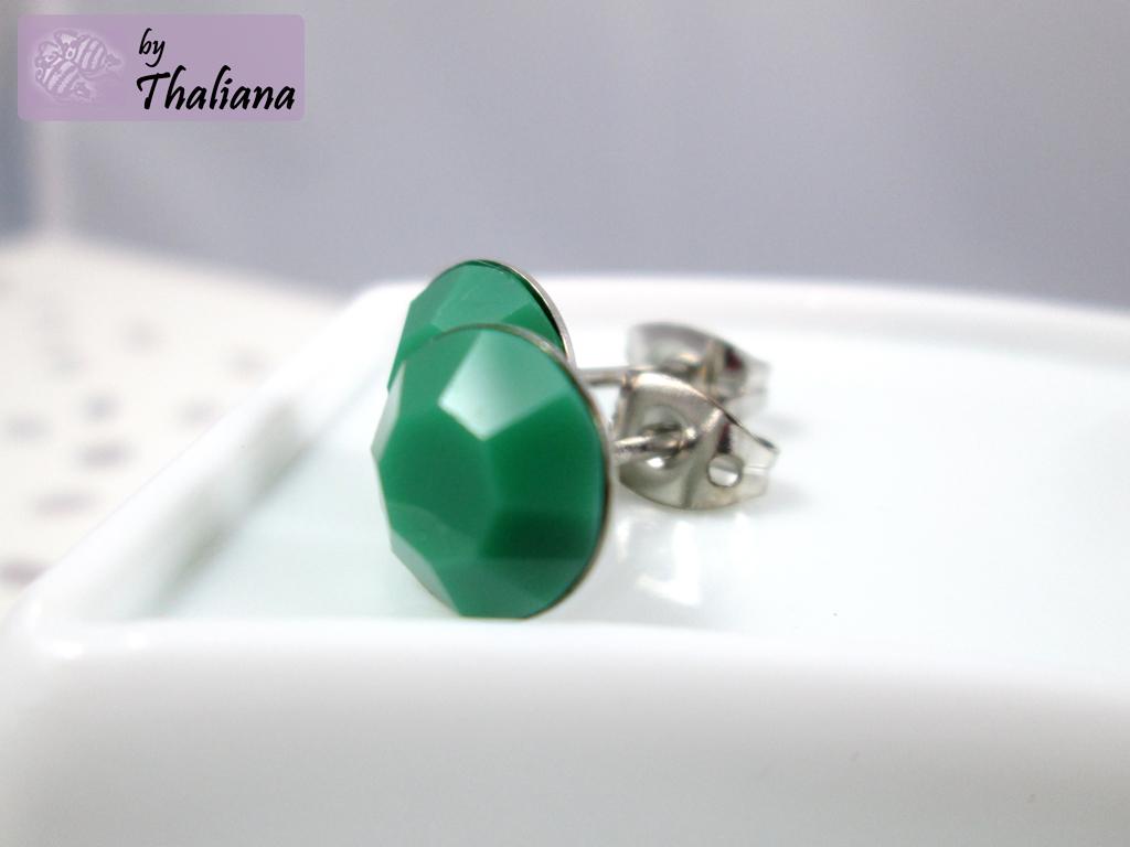 dunkler APFEL Ohrstecker grün farbintensiv Stecker