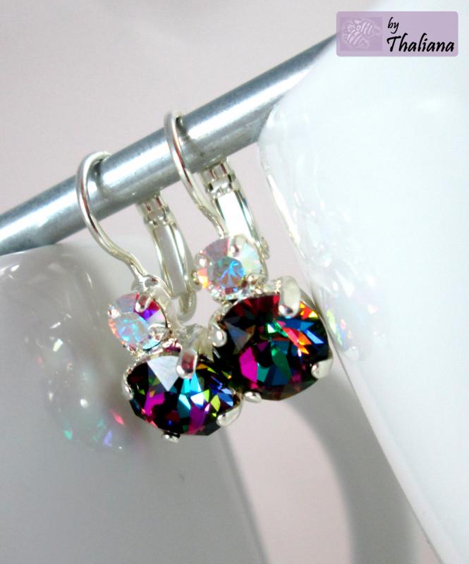 Ohrringe NOVA glitzernde bunte Ohrhänger elegant