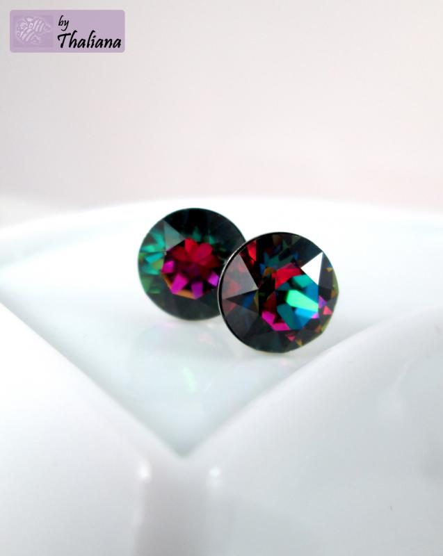 Ohrstecker NOVA glitzernd bunte Ohrstecker elegant