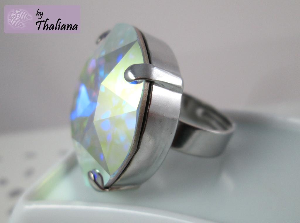XXL RING REGENBOGENDIAMANT groß XXL Fingerring