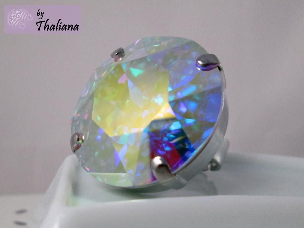 XXL RING REGENBOGENDIAMANT groß XXL Fingerring