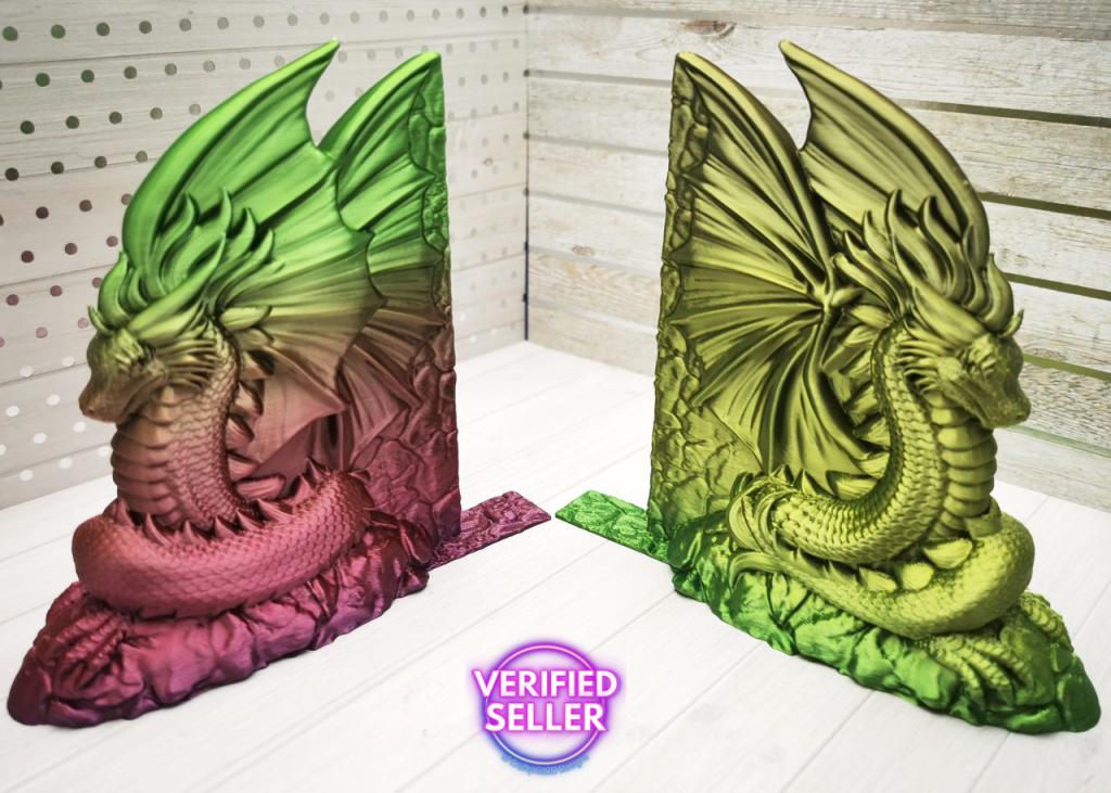 dRaGoN Drachen Buchstützen klein 2er Set Unikatset 1 - nur einmal vorhanden!