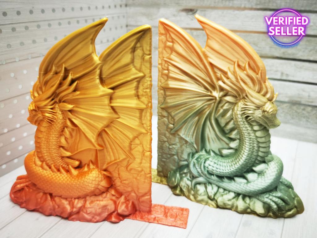 SCHNÄPPCHEN dRaGoN Drachen Buchstützen klein 2er Set Unikatset 2 - nur einmal vorhanden!