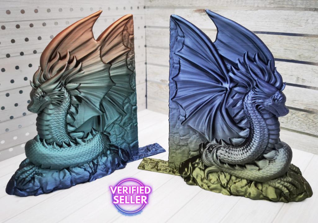 dRaGoN Drachen Buchstützen klein 2er Set Unikatset 3 - nur einmal vorhanden!
