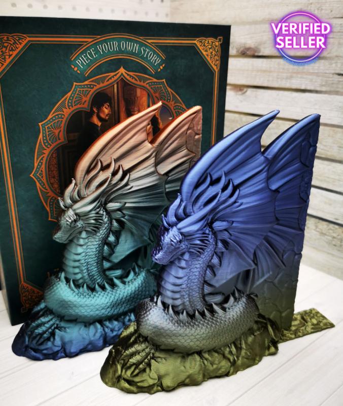 dRaGoN Drachen Buchstützen klein 2er Set Unikatset 3 - nur einmal vorhanden!