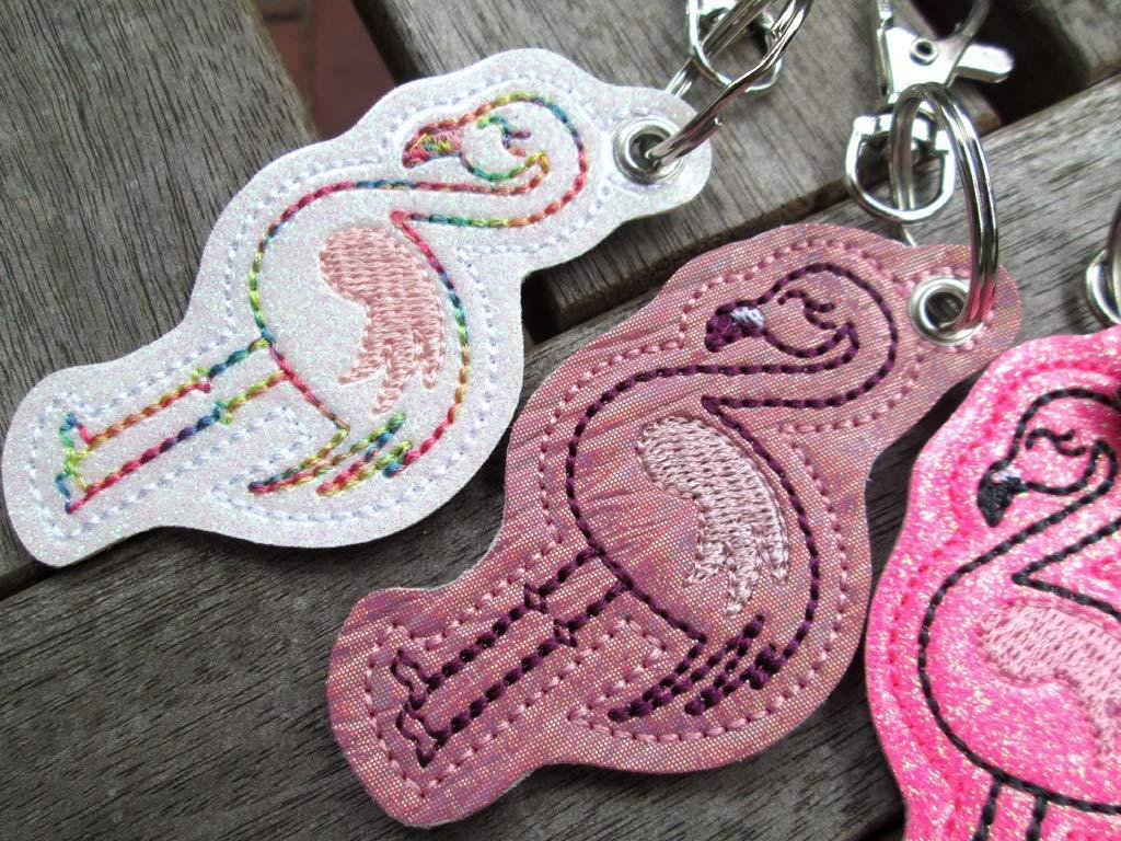 Rückseite der Flamingo-Schlüsselanhänger