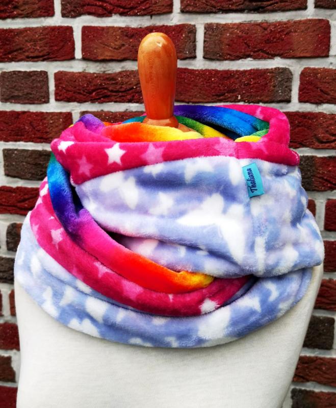bunter Loop-Schal Regenbogen