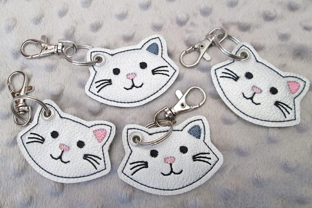 Katze Anhänger silber-grau