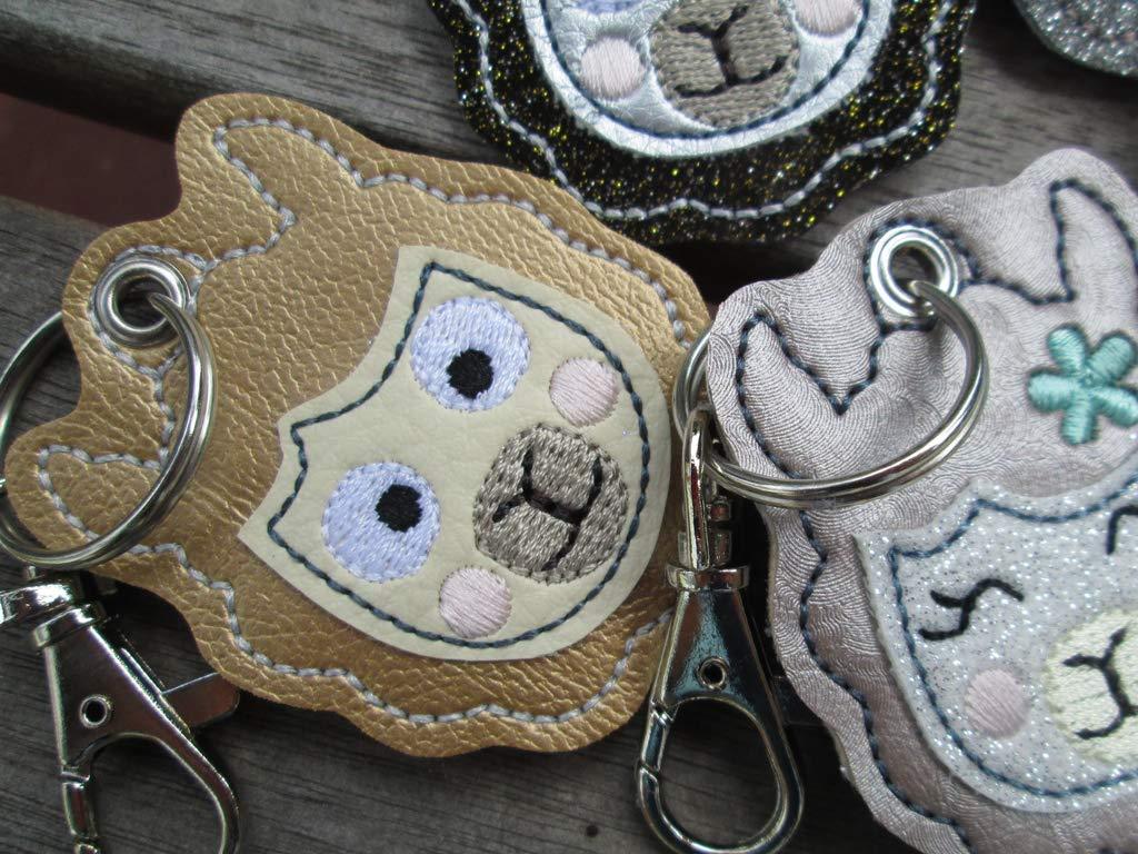 Rückseite der Lama-Schlüsselanhänger