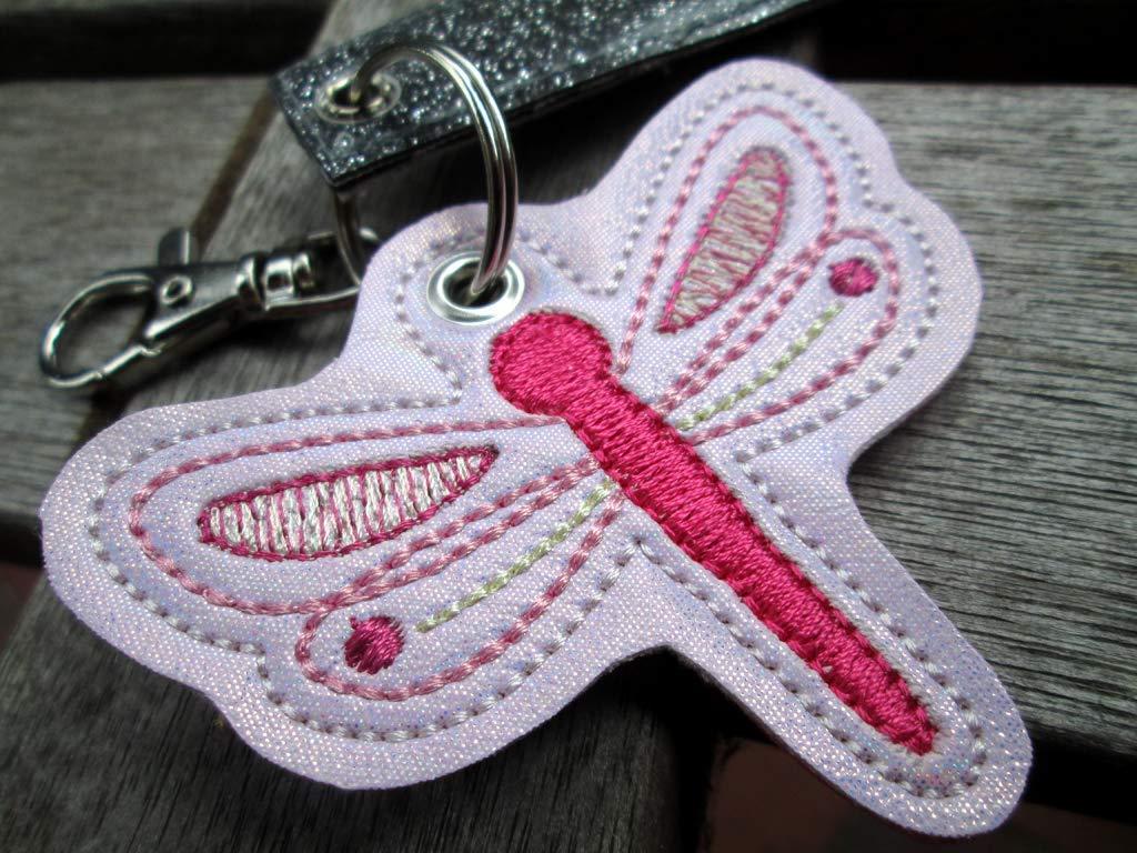 rosa Libellen Schlüsselanhänger