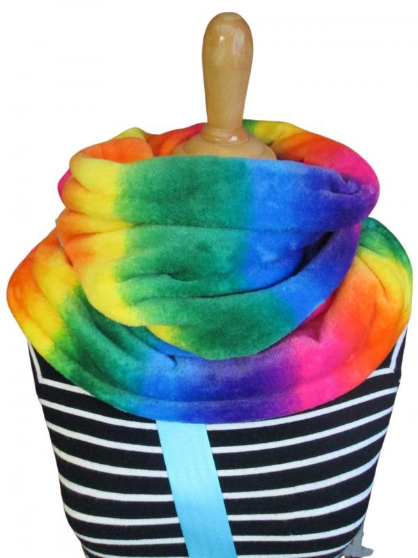 bunter Loop-Schal Regenbogen
