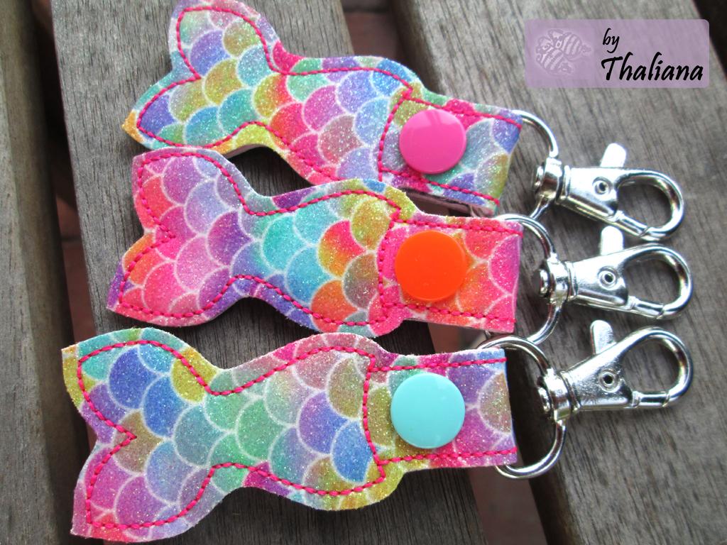 Meerjungfrau glitzernder Taschenanhänger Schlüsselanhänger