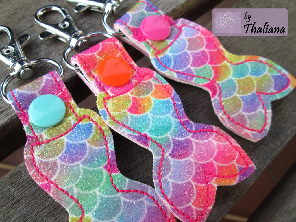 Meerjungfrau glitzernder Taschenanhänger Schlüsselanhänger