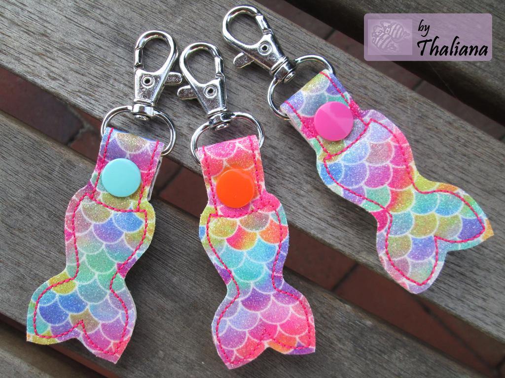 Meerjungfrau glitzernder Taschenanhänger Schlüsselanhänger