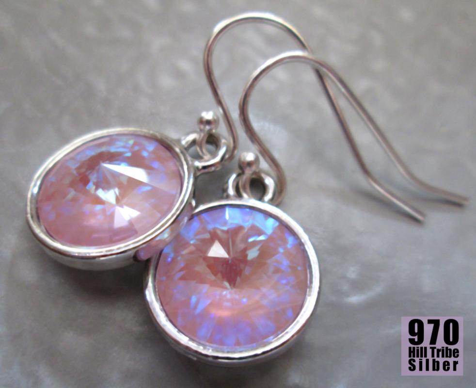 MYSTIC CROCUS fliederfarbene Ohrringe zartlila hell lila Echtsilber funkelnde Ohrhänger