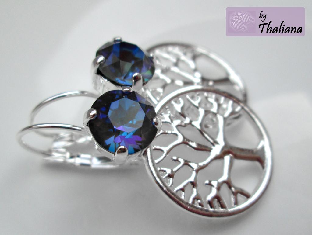 blau-violett-ZWIELICHT-lila-glitzernde-Ohrstecker