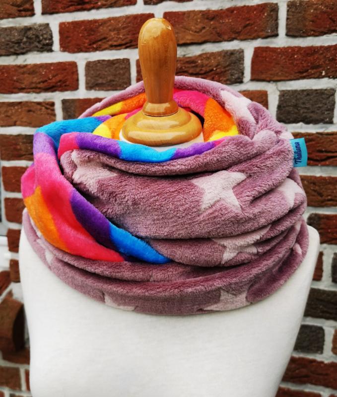 farbenfroher Regenbogen Loop-Schal