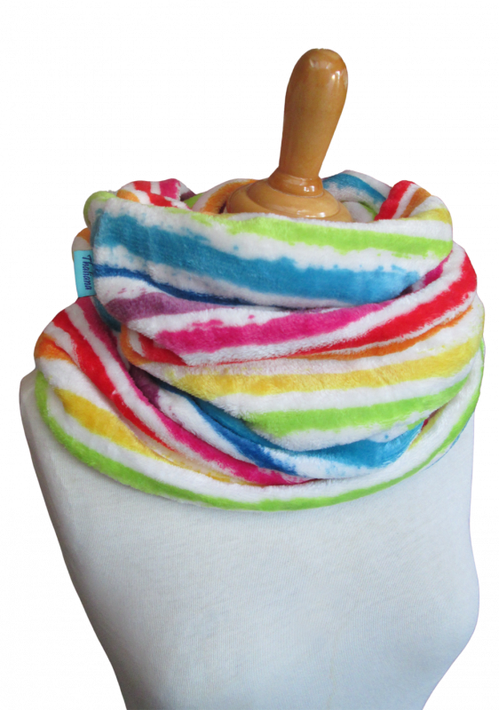 farbenfroher Regenbogen Loop-Schal