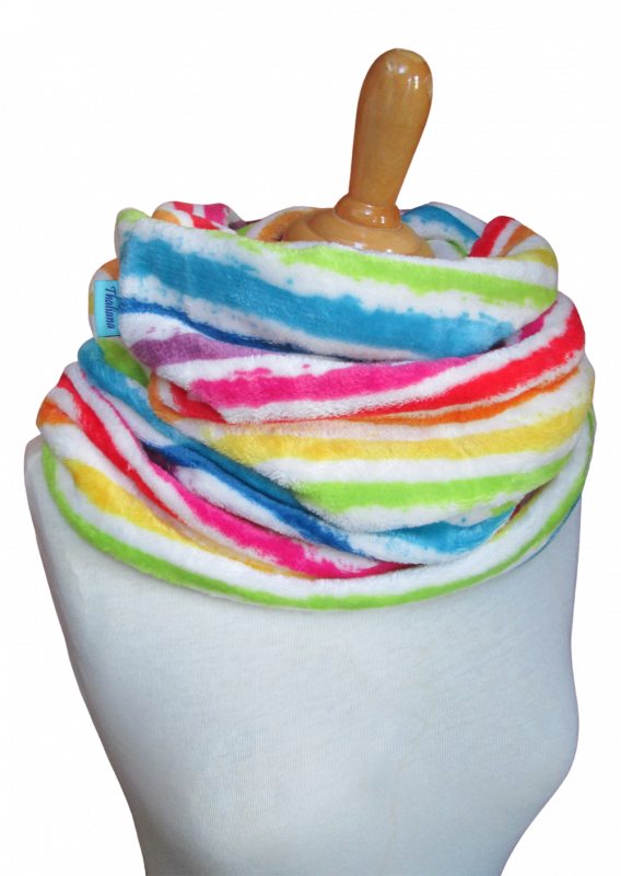 bunter Regenbogen Loop-Schal