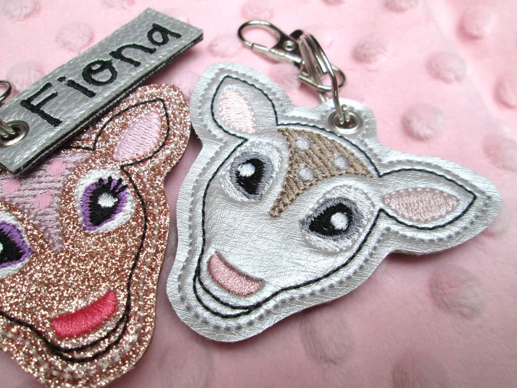 Taschenanhänger Reh mit Namensanhänger