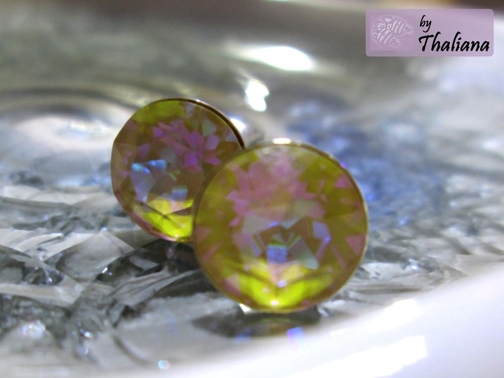 MYSTIC HONEY gelb glitzernde Ohrstecker neue Farbe