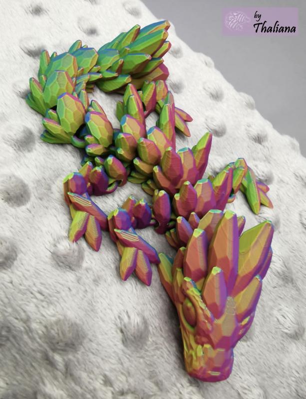 VITRAILIS lila, pink, grün, blau Drache